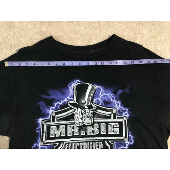 VTG Mr. Big Electrified Japan Get Over It Tour 2000 Band Tee Black Mens Large - Picture 6 of 11